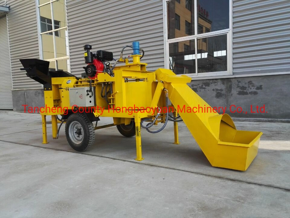 M7mi Twin Mobile Diesel Powered Semi Automatic Clay Interlocking Brick Block Making Machinery