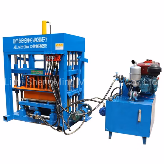 Qt4-40 Diesel Engine Building Block Cement Interlocking Brick Making Machine