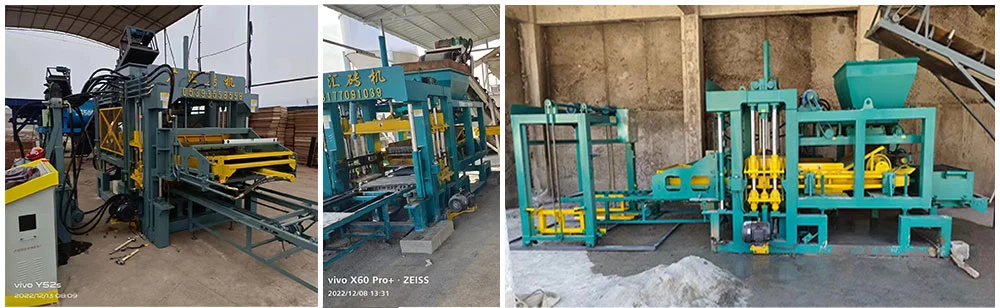 Qt12-15 Concrete Type Hollow Brick Paver Manual Electric Cover Automatic Block Making Machine