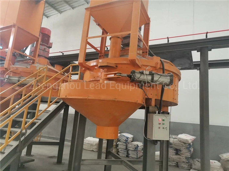 Planetary concrete mixer with skip hopper for ready concrete block