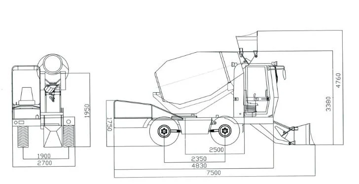 Self Loading Concrete Mixer Truck for Sale