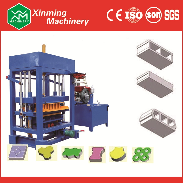 Qt4-30 Diesel Hydraulic Hollow Soild Colorful Paving Block Making Machine with High Quality