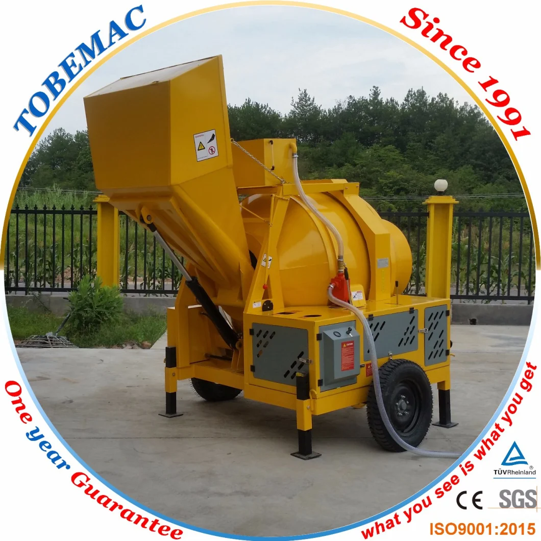 Tobemac Tilting Drum Concrete Mixer with Self Loading Hopper