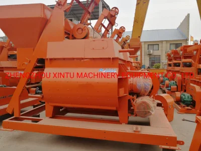 Heavy Duty Js Hormigonera por lotes 750 litros Twin Shaft Concrete Mixer Js750 Twin-Shaft Concrete Mixer Machine con ascensor